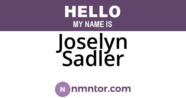 Joselyn Sadler