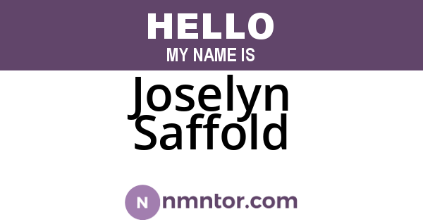 Joselyn Saffold