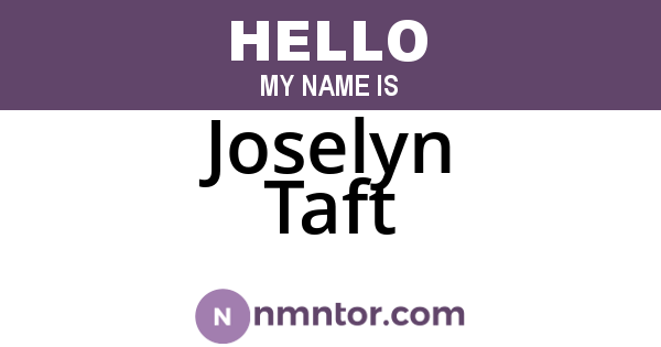 Joselyn Taft