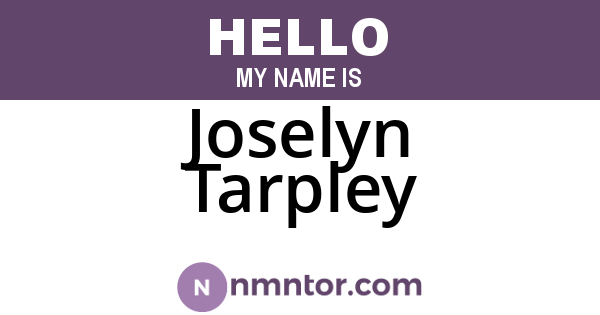 Joselyn Tarpley
