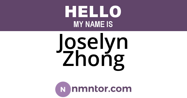 Joselyn Zhong