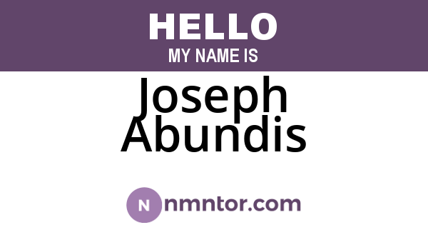 Joseph Abundis