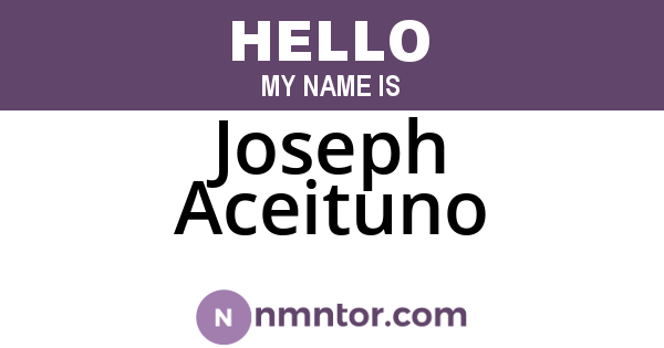 Joseph Aceituno