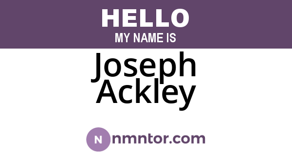Joseph Ackley