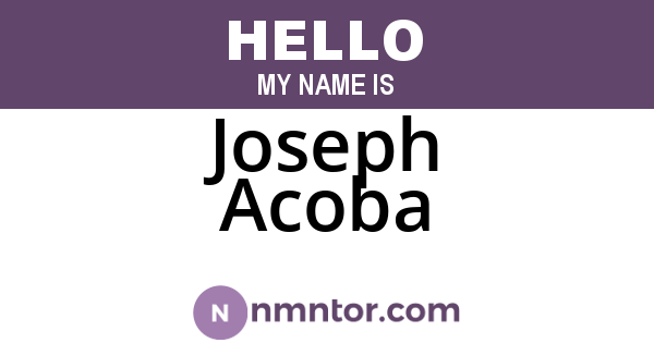 Joseph Acoba