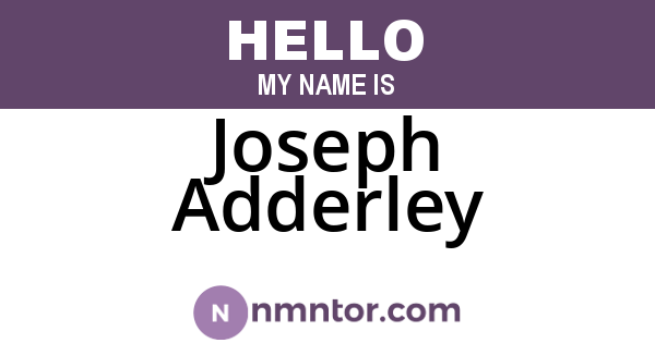 Joseph Adderley