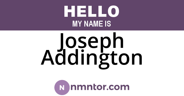 Joseph Addington