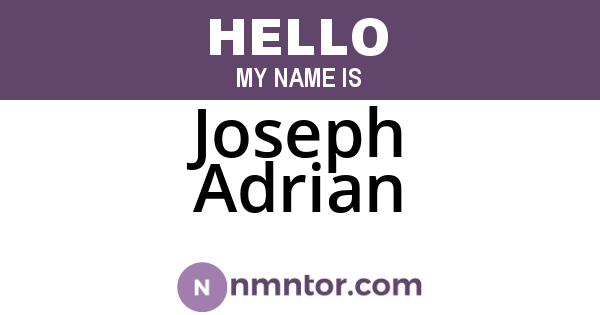Joseph Adrian