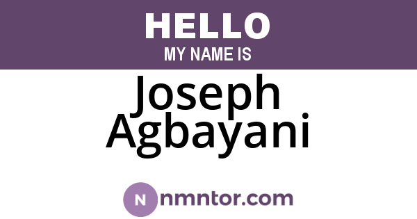 Joseph Agbayani