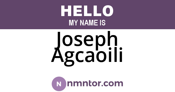 Joseph Agcaoili