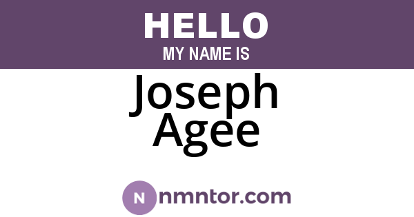 Joseph Agee