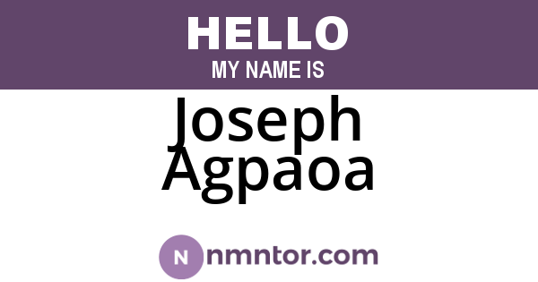 Joseph Agpaoa
