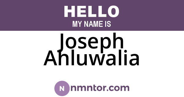 Joseph Ahluwalia
