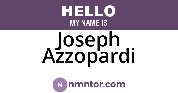 Joseph Azzopardi