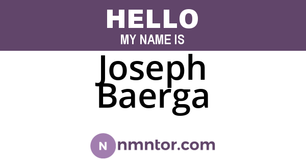 Joseph Baerga