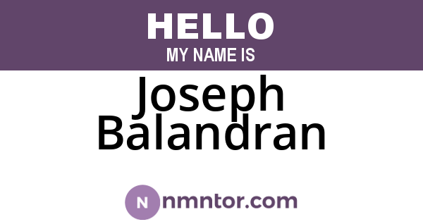 Joseph Balandran