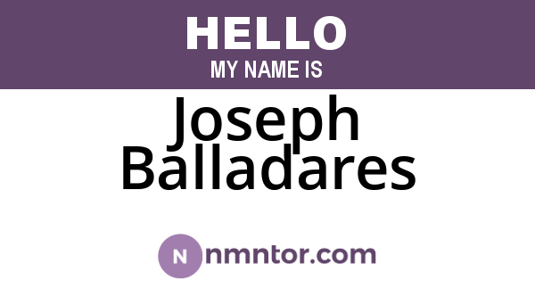 Joseph Balladares