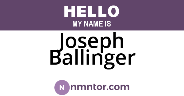 Joseph Ballinger