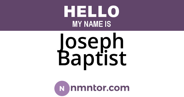 Joseph Baptist