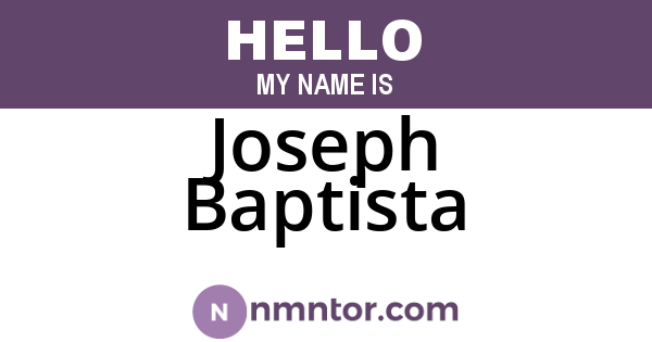 Joseph Baptista
