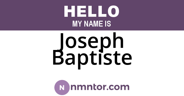 Joseph Baptiste