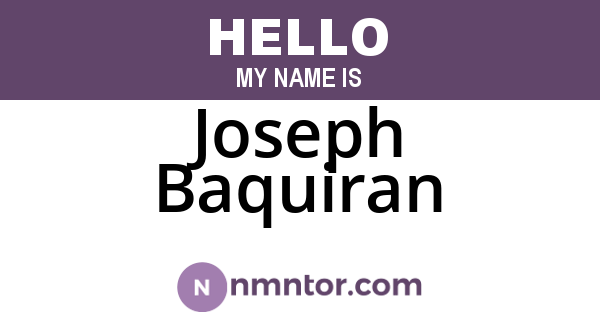 Joseph Baquiran