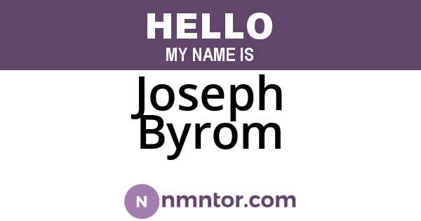 Joseph Byrom