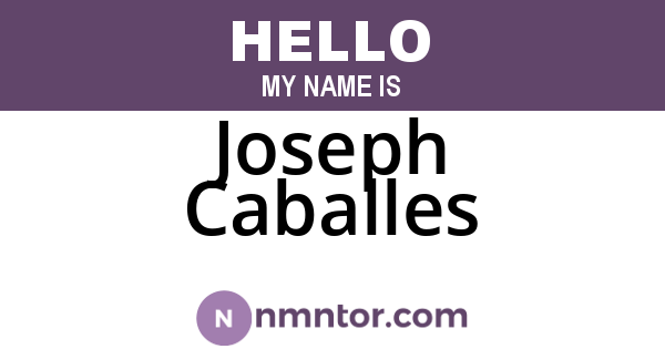 Joseph Caballes