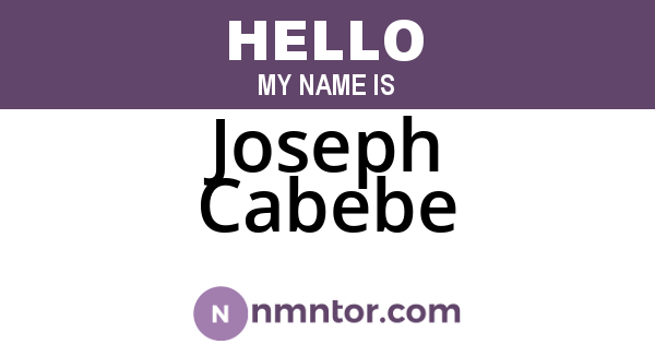 Joseph Cabebe