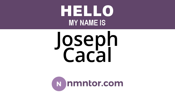 Joseph Cacal