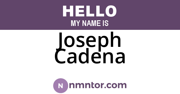 Joseph Cadena