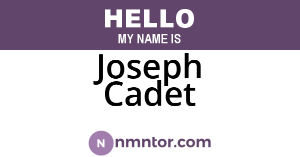 Joseph Cadet