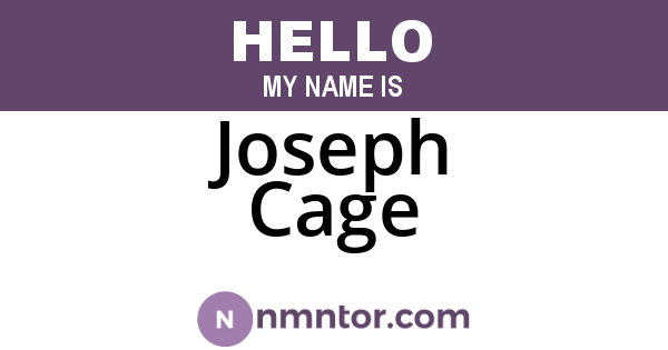 Joseph Cage