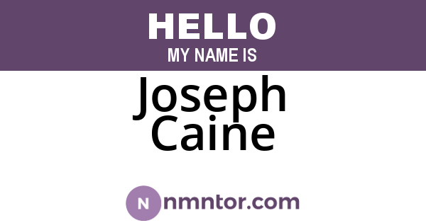 Joseph Caine