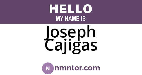 Joseph Cajigas