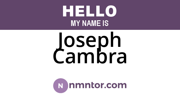 Joseph Cambra