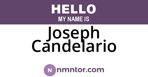 Joseph Candelario