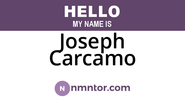 Joseph Carcamo