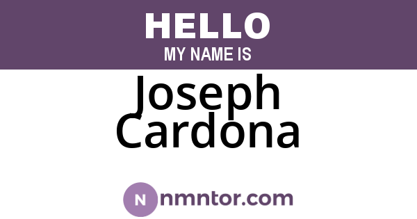 Joseph Cardona