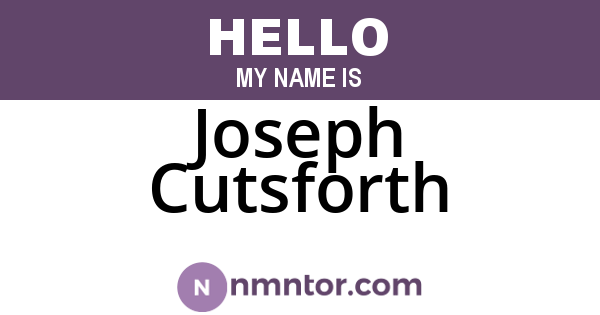 Joseph Cutsforth