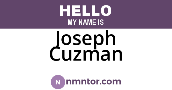 Joseph Cuzman