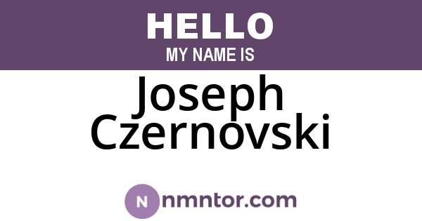 Joseph Czernovski