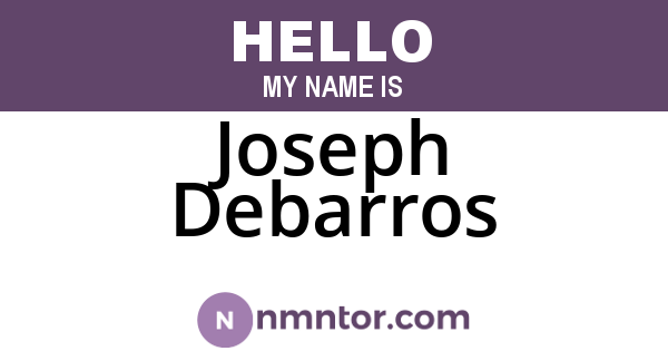 Joseph Debarros