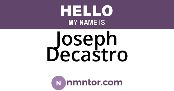Joseph Decastro