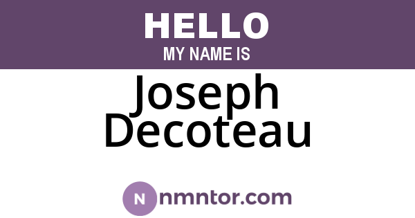 Joseph Decoteau