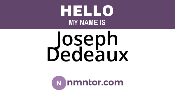 Joseph Dedeaux