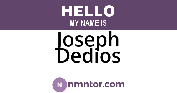 Joseph Dedios