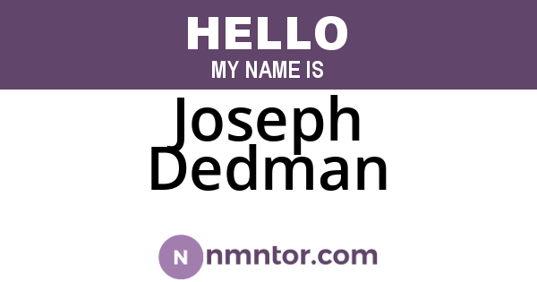 Joseph Dedman