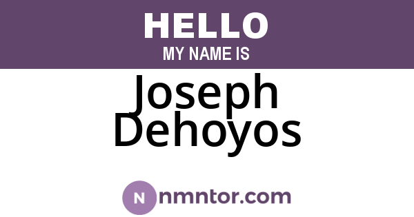 Joseph Dehoyos