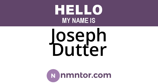 Joseph Dutter
